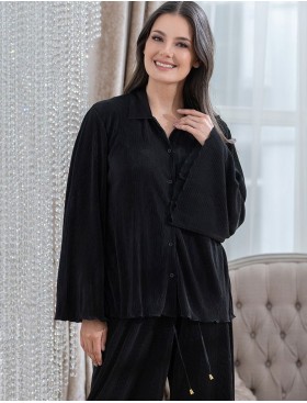 Брючный комплект плиссированный Mia-Amore ROXY 7376 черный, Цвет: черный, Размеры: L, изображение 4