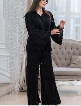 Брючный комплект плиссированный Mia-Amore ROXY 7376 черный, Цвет: черный, Размеры: L, изображение 3