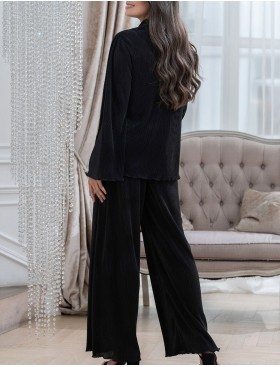 Брючный комплект плиссированный Mia-Amore ROXY 7376 черный, Цвет: черный, Размеры: L, изображение 2