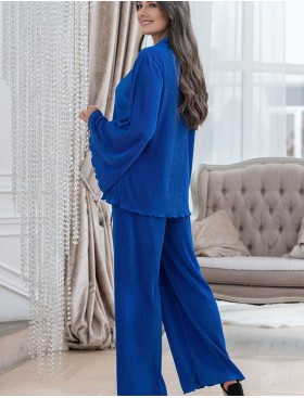Брючный комплект плиссированный Mia-Amore ROXY 7376 синий, Цвет: синий, Размеры: L, изображение 2