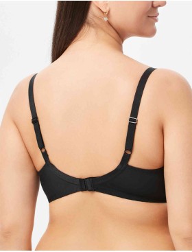 Бюстгальтер балконет тюльпан Milavitsa 124950 черный с нюдом, Цвет: черный с нюдом, Размеры: 90C, изображение 2