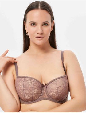 Бюстгальтер балконет тюльпан Milavitsa 124950 лесной орех/нюд, Цвет: лесной орех/нюд, Размеры: 85C, изображение 4