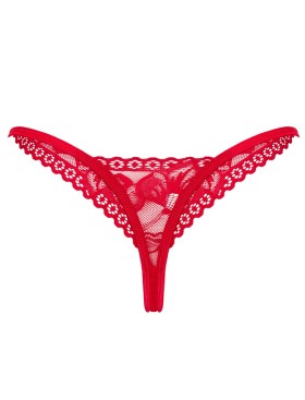 Кружевные стринги Obsessive LACELOVE THONG, Цвет: красный, Размеры: M/L, изображение 5
