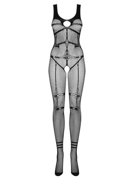 Чувственный бодистокинг Obsessive N123 черный, Цвет: черный, Размеры: S/M/L, изображение 4