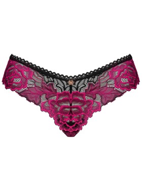 Кружевные трусики Obsessive ROSENTY PANTIES, Цвет: черный, Размеры: XS/S, изображение 4
