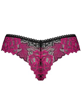 Кружевные трусики Obsessive ROSENTY PANTIES, Цвет: черный, Размеры: XS/S, изображение 5