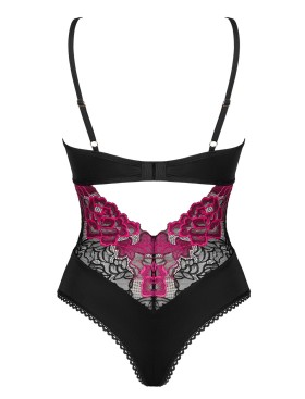 Соблазнительное боди Obsessive ROSENTY TEDDY, Цвет: черный, Размеры: XS/S, изображение 4