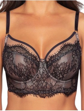 Бюстье с мягкими чашками Ava JARDIN 2008 M LONG cold espresso, Цвет: шоколад, Размеры: 100C