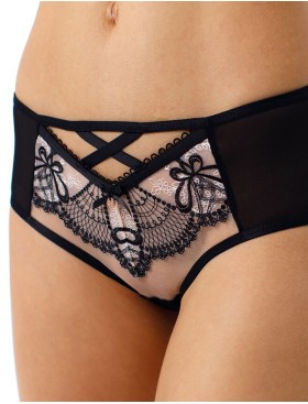 Трусы брифы Coquette Revue JETAIME 61129, Цвет: телесный с черным, Размеры: S