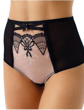 Трусы слипы комфорт Coquette Revue JETAIME 62129, Цвет: телесный с черным, Размеры: S