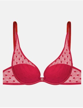 Бюстгальтер пуш-ап в горох Esotiq IZZIE 40920 красный, Цвет: красный, Размеры: 80C, изображение 8