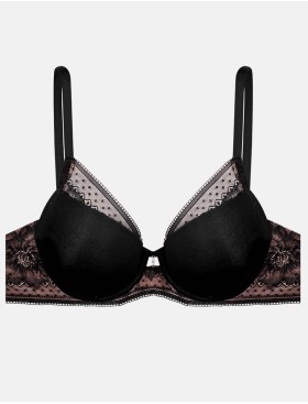 Бюстгальтер пуш-ап Esotiq IZUNA 40924 черный, Цвет: черный+бежевый, Размеры: 65E, изображение 7