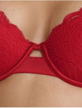 Бюстгальтер пуш-ап из атласа и кружева Esotiq ISABELLE 41021 красный, Цвет: красный, Размеры: 65G, изображение 4