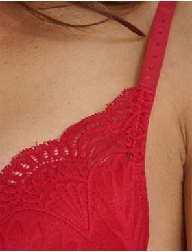 Бюстгальтер пуш-ап из атласа и кружева Esotiq ISABELLE 41021 красный, Цвет: красный, Размеры: 65G, изображение 5