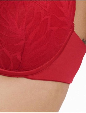 Бюстгальтер пуш-ап из атласа и кружева Esotiq ISABELLE 41021 красный, Цвет: красный, Размеры: 65G, изображение 6