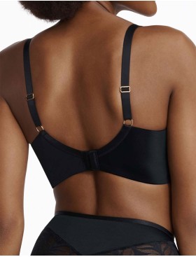 Атласный бюстгальтер с кружевом Esotiq ISABELLE 41022 черный, Цвет: черный+графит, Размеры: 65H, изображение 2