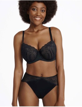 Атласный бюстгальтер с кружевом Esotiq ISABELLE 41022 черный, Цвет: черный+графит, Размеры: 65H, изображение 9