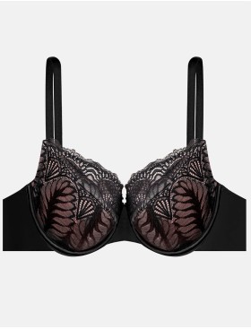 Атласный бюстгальтер с кружевом Esotiq ISABELLE 41022 черный, Цвет: черный+графит, Размеры: 65H, изображение 10