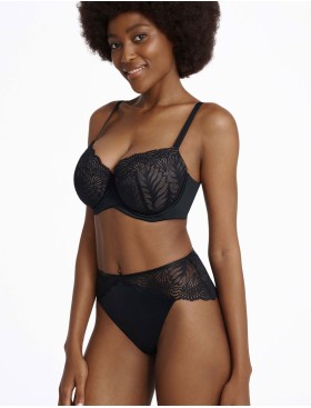 Атласный бюстгальтер с кружевом Esotiq ISABELLE 41022 черный, Цвет: черный+графит, Размеры: 65H, изображение 7