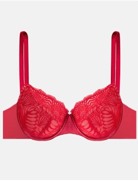 Атласный бюстгальтер с кружевом Esotiq ISABELLE 41022 красный, Цвет: красный, Размеры: 70I, изображение 7