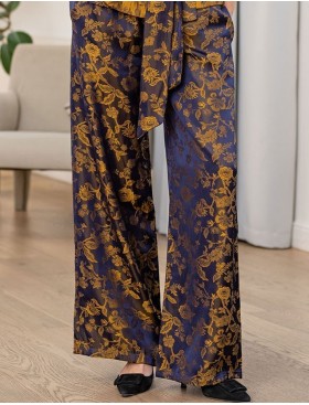 Комплект с брюками из шелка и вискозы Mia-Amore CHAMELEON 4056, Цвет: темно-синий, Размеры: S, изображение 5