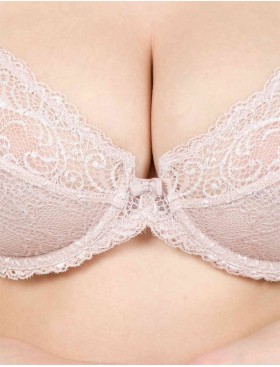 Кружевной мягкий бюстгальтер Misstyle 2543 серебристый пион, Цвет: серебристый пион, Размеры: 70C, изображение 3