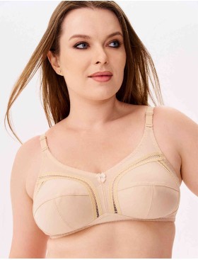 Бюстгальтер мягкий без косточек Misstyle 4122 / 122 бежевый, Цвет: бежевый, Размеры: 115D, изображение 4