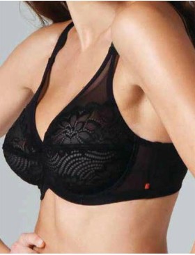 Бюстгальтер с мягкой кружевной чашкой Sollievo S4 nero, Цвет: nero (черный), Размеры: 75D