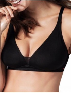 Бюстгальтер-триангул без косточек Sollievo S5 nero, Цвет: nero (черный), Размеры: 80C