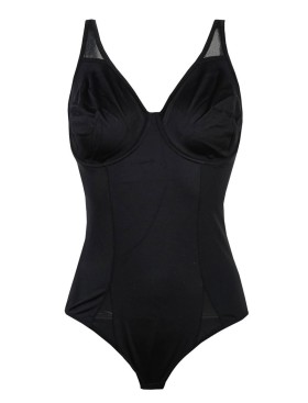 Моделирующее боди с мягкой чашкой Sollievo SARA nero, Цвет: nero (черный), Размеры: 80C, изображение 4