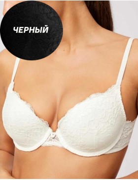 Кружевной бюстгальтер пуш-ап Ysabel Mora 10133 BASIC LACE черный, Цвет: черный, Размеры: 80B