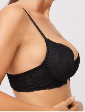 Поддерживающий бюстгальтер Ysabel Mora 10134 BASIC LACE черный, Цвет: черный, Размеры: 90B, изображение 3