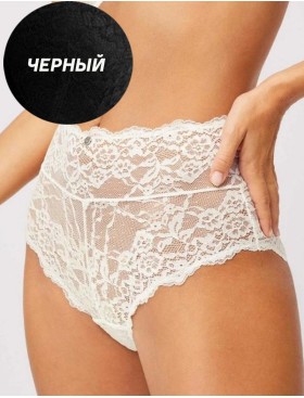 Высокие трусы слипы Ysabel Mora 10141 BASIC LACE черный, Цвет: черный, Размеры: M
