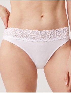 Хлопковые трусы слип-мини Ysabel Mora 10554 LINGERIE белый, Цвет: белый, Размеры: S