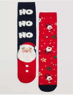 Носки мужские 2 пары Ysabel Mora 22893 темно-синий + красный, Цвет: темно-синий + красны, Размеры: 41/46, изображение 2