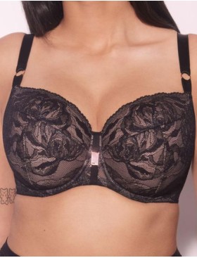 Бюстгальтер полупоролон Alles FROZEN PU black, Цвет: черный, Размеры: 70I