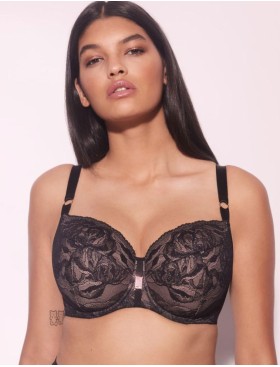 Бюстгальтер полупоролон Alles FROZEN PU black, Цвет: черный, Размеры: 70I, изображение 3