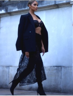 Бюстгальтер балконет пуш-ап Alles FROZEN 01 P-UP black, Цвет: черный, Размеры: 70F, изображение 7