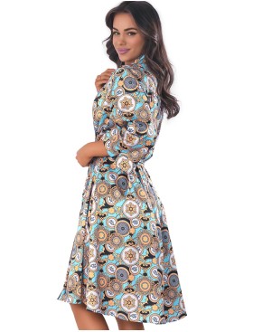 Длинный халат Anais LAZULIE LONG ROBE, Цвет: бирюзовый, Размеры: L/XL, изображение 2