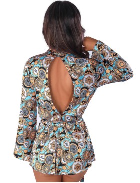 Атласный короткий халат Anais LAZULIE SHORT ROBE, Цвет: бирюзовый, Размеры: L/XL, изображение 2