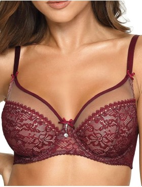 Бюстгальтер мягкий Ava CRYSTAL 1396 M бордо, Цвет: бордо, Размеры: 65D