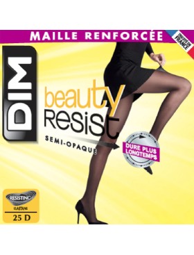 Прочные полупрозрачные колготки Dim 07F8 BEAUTY RESIST 25 den черный, Цвет: черный, Размеры: 2, изображение 2