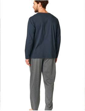 Мужская трикотажная пижама Key MNS 862 темно-синий/серый, Цвет: темно-синий/серый, Размеры: XL, изображение 3