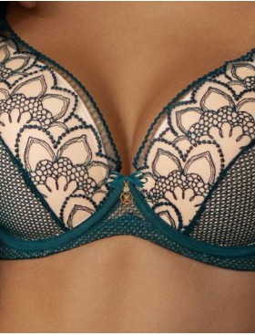 Бюстгальтер пуш-ап Kris Line ESSENCE brassiere S-class, Цвет: изумруд, Размеры: 65DD, изображение 4