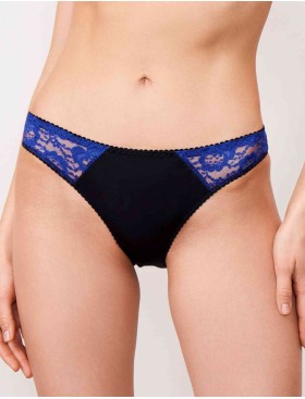 Трусы слипы низкие Lina A 4850 ривьера-черный, Цвет: ривьера-черный, Размеры: S