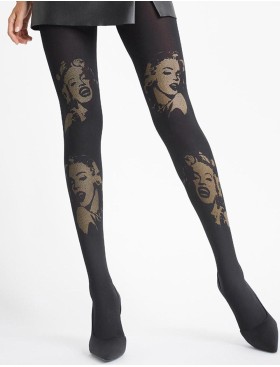 Колготки с рисунком Marilyn ALLURE B03 60 den чёрный, Цвет: чёрный, Размеры: 1/2