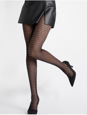 Ажурные колготки Marilyn CHARLY B09 чёрный, Цвет: чёрный, Размеры: 1/2