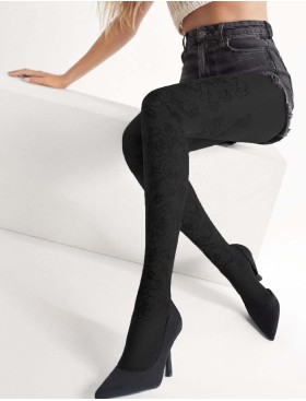 Колготки с 3D-узором Marilyn GRACE B04 40 den чёрный, Цвет: чёрный, Размеры: 1/2, изображение 2