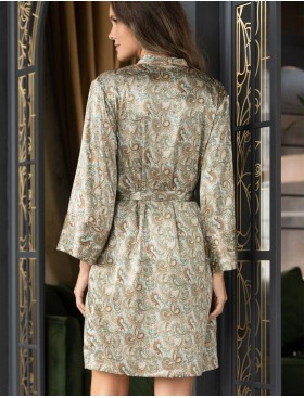 Халат кимоно из атласа Mia-Amore TERESA 7383, Цвет: мультколор, Размеры: 2XL/3XL, изображение 2