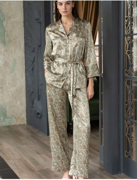 Атласная женская пижама Mia-Amore TERESA 7386, Цвет: мультколор, Размеры: S